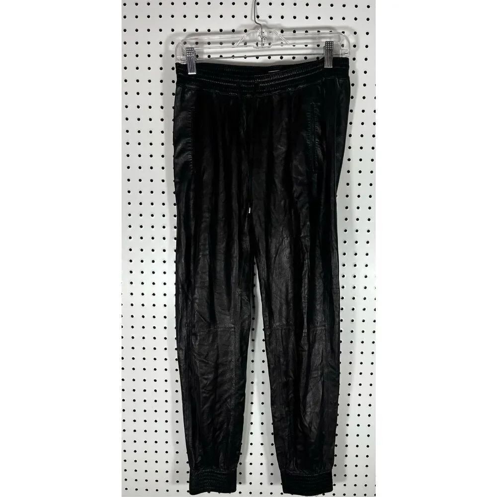 Vince lamb leather jogger pants size s